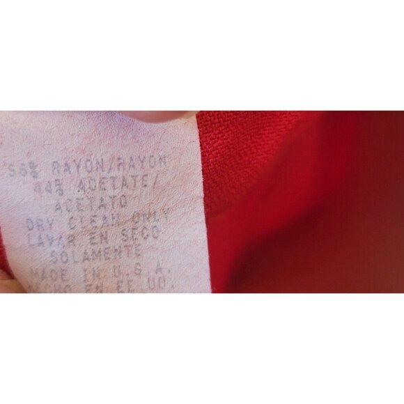 Lois Snyder Dani Max Sleeveless Dress Red Rayon Vintage Size 10 90s Y2k Retro - Picture 11 of 11
